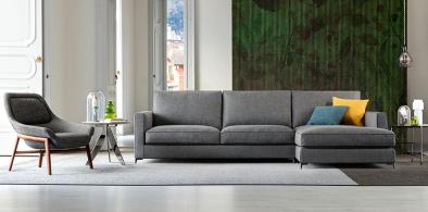 New Jimmy sofa with high steel feet berto salotti Collection