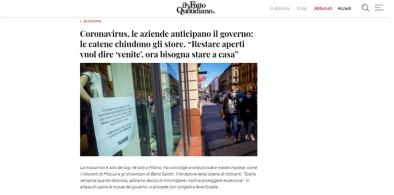 Filippo Berto anticipates the decisions of the Italian Government. Read his interview in the daily newspaper  “Il Fatto Quotidiano”-