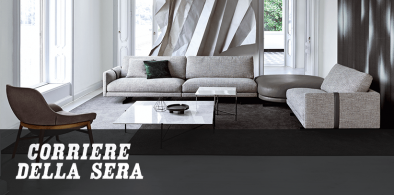 The new Dee Dee sofa by BertO, protagonist of the 2020 Collection in Corriere della Sera