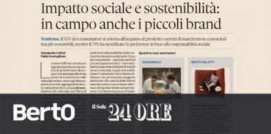 BertO in Il Sole 24 Ore: exemplary case of social responsibility