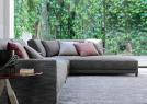 Soft designer sofa Tommy with narrow armrests – BertO