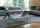 Riff coffee table with Deep Gray marble top - BertO