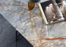 Deep Gray marble top detail Riff coffee table - BertO