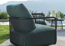 Caroline armchair with stainless steel structure - BertO Outdoor furniture