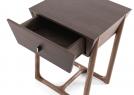 Designer bedside table with open drawer, Bluemotion runners - BertO	