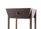 Design bedside table with full-extension drawer in Dark Oil finish - BertO	