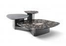 Passenger Coffee Table in Marble and Lava Stone in Three Heights - BertO
