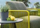 Lime-colored Caroline garden armchair - BertO outdoor furniture