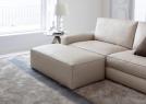 Joey leather sofa with pouf - cm L.60 x D.120 x H.40 - BertO Salotti