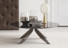 Circus Coffe Table - Marquinia marble and black chrome finished steel base - BertO Salotti