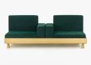 Armrests: perimeter support made of poplar wood covered with polyurethane foam in different densities - BertO