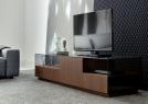 Mike TV Cabinet with Glass Top - cm L.200 x D.50 x H.43